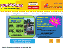 Tablet Screenshot of fantasylandminigolf.com